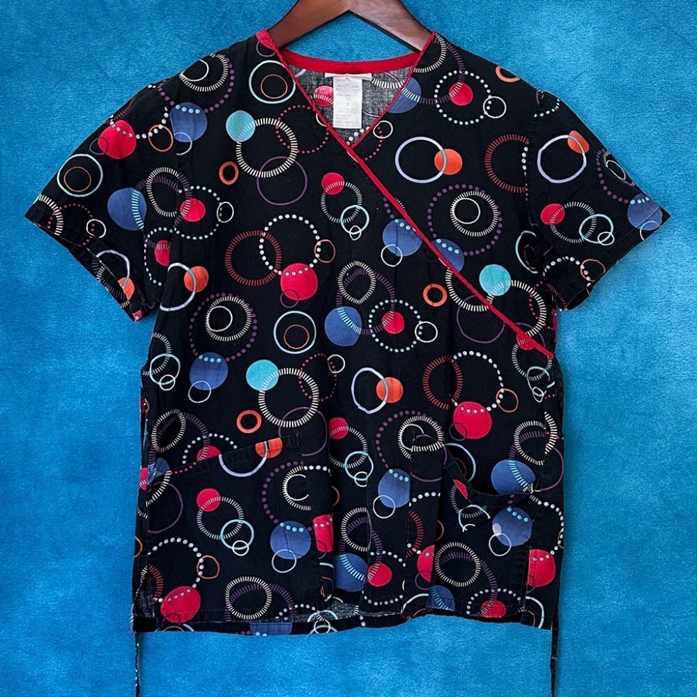 SB Scrubs, Abstract Circles, Cotton Top, S
